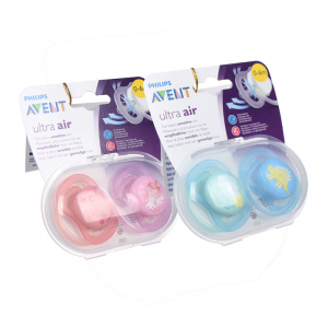 TI GIẢ NGẬM AVENT ULTRA AIR THÔNG HƠI 0-6M (SÉT 2 CÁI)