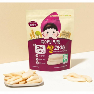 NAEBRO BÁNH GẠO PURE EAT HÌNH VÒNG (đủ VI)  40G CHO BÉ 60M+ (GÓI)