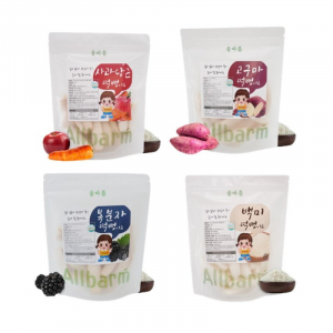 ALLBARM BÁNH GẠO LỨT HÀN QUỐC ORGANIC DẠNG THANH ĐỦ VỊ  35G CHO BÉ 6M+ (GÓI)