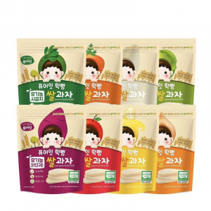 NAEBRO BÁNH GẠO PURE EAT HÌNH VÒNG (đủ VI)  40G CHO BÉ 60M+ (GÓI)