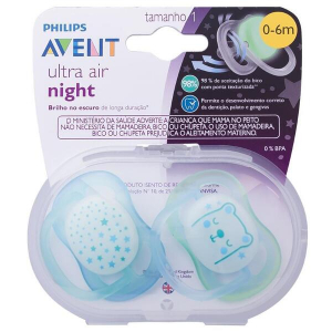 TI GIẢ NGẬM AVENT ULTRA AIR THÔNG HƠI 0-6M (SÉT 2 CÁI)