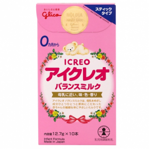 SỮA CÔNG THỨC GLICO ICREO SỐ 0 (10 GÓI X 12.7G) TỪ 0 - 12 THÁNG (Hộp)
