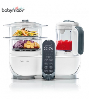 Máy tiệt trùng xay hấp đa năng Nutribaby Plus 5in1 Babymoov - Màu Ghi hoặc Màu Kem