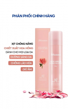 Xịt Chống Nắng Dưỡng Sáng Da Chiết Xuất Hoa Hồng Jmsolution Glow Luminous Flower Sun Spray 180ml