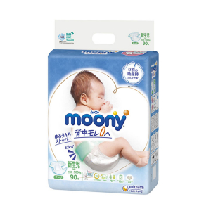 BỈM MOONY XANH TIÊU CHUẨN NỘI ĐỊA NHẬT NEWBORN <5KG 90 MIẾNG
