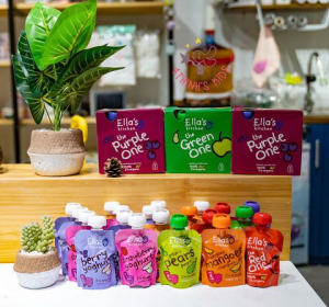 HOA QUẢ NGHIỀN ELLA’S KITCHEN THE GREEN ONE 90G UK: VỊ KIWI và TÁO - DỪA và Xoài - LỰU và NHO (TUÝP)