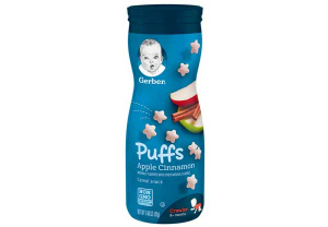 BÁNH ĂN DẶM GERBER CAO PUFFS HÌNH SAO VỊ ĐÀO 8M+ 42GR (HỘP)
