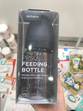 BÌNH SỮA MOTHER K PPSU HÀN QUỐC 180ML SIZE S MÀU XANH ĐEN, KEM (CÁI)