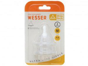 WESSER NÚM VÚ CỔ RỘNG SIZE M CHO BÉ TỪ 4-6 THÁNG