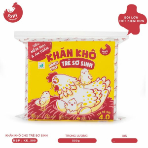 KHĂN KHÔ ĐA NĂNG MIPBI DÀNH CHO BÉ SƠ SINH 500G (Túi)
