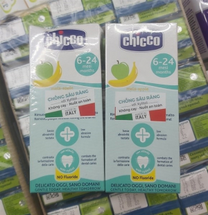 KEM ĐÁNH RĂNG CHICCO NỘI ĐỊA Ý HƯƠNG CHUỐI TÁO_ HỘP 50ML (HỘP)