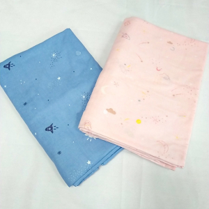 Khăn Xô 1 Lớp Xanh Gấu Trăng Sao NOUS (Kích thước 120x120cm) (CÁI)